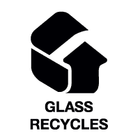 Recycling glass sign